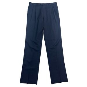 NEW Jos A Bank 40L Unhemmed Navy Blue Dress Suit Pants Trousers Wool Pleated